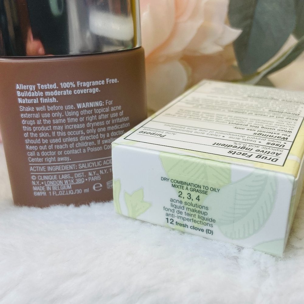 Clinique Acne Solutions Makeup 12 Fresh Clove 1 oz - Picture 4 of 4